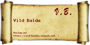 Vild Balda névjegykártya