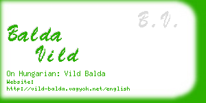 balda vild business card